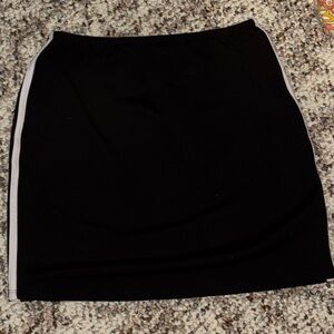 No Boundaries Black Mini Skirt with White Side Stripe